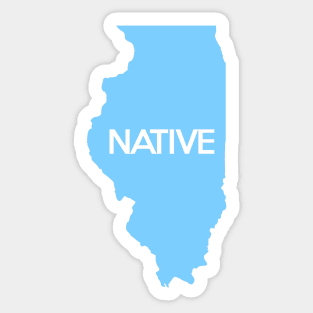 Illinois Native IL Blue Sticker